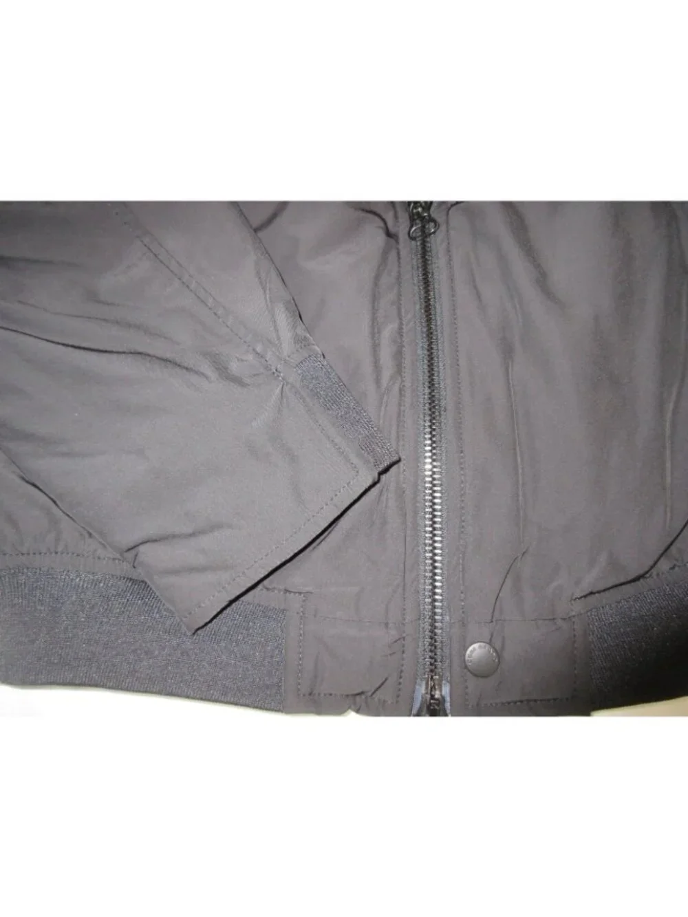 OOBE Brand Men's Full Zipper Modern Vintage Black Flight Jacket Size Medium NWT